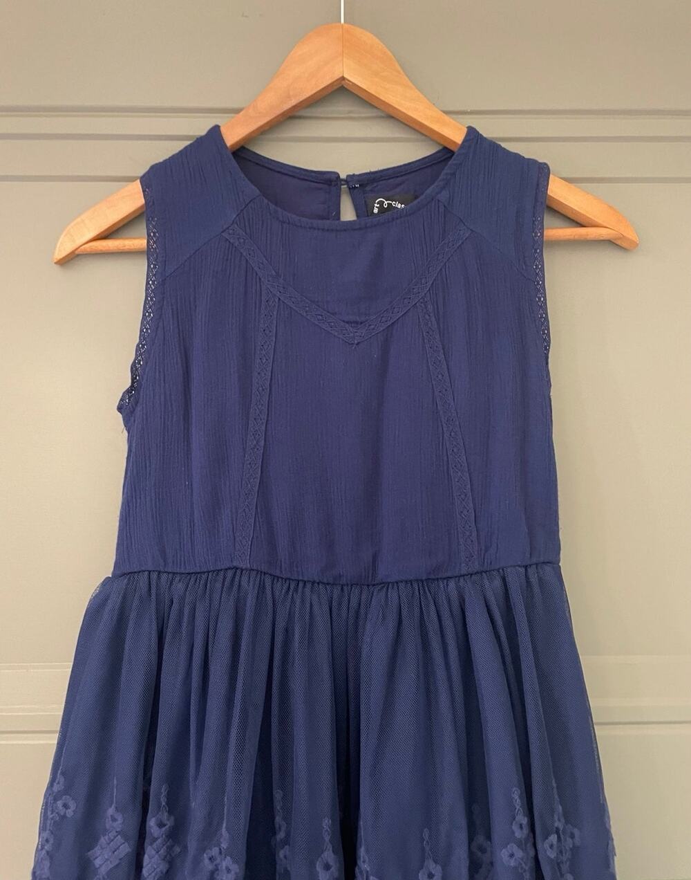 Navy Lace Dress by Art Class L Large 10 12